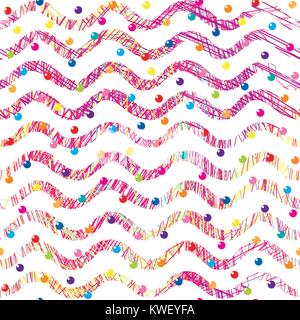 Abstract wave seamless pattern. Stylish geometric background. Wavy line ornamental wallpaper.  Water wave line stripe texture Stock Vector