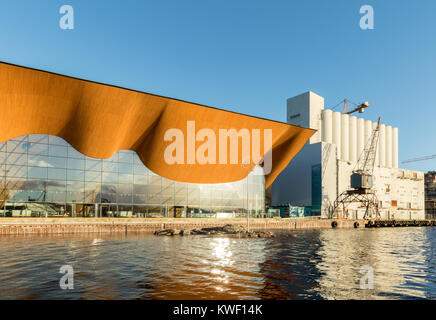 Kristiansand, Norway - November 5, 2017: The exterior of the theatre Kilden and the Kunstsilo in Kristiansand, Norway Stock Photo