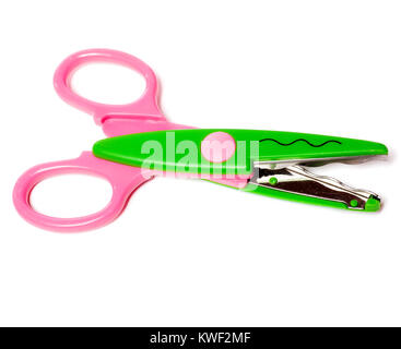 Pink Scissors Isolated On White Background Stock Photo