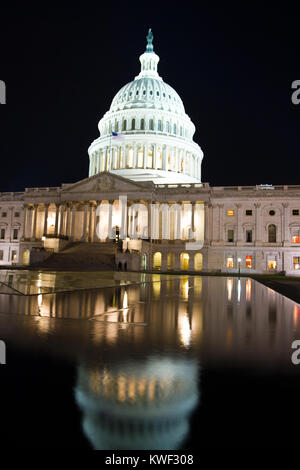 United States Capitol Building, Washington DC, is the home of the US Congress, and the seat of the legislative branch of the U.S. federal government. Stock Photo