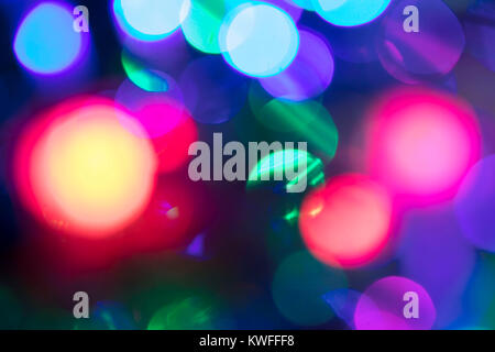 Abstract multicolor bokeh lights. Casino or disco theme background. Stock Photo