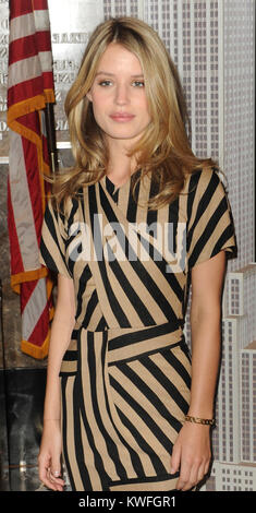 NEW YORK, NY - MAY 07: English fashion model Georgia May Jagger visits The Empire State Building on May 7, 2014 in New York City.   People:  Georgia Jagger Stock Photo