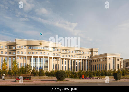Ministry of Foreign Affairs government offices in a modern low-rise administrative building in Nur-Sultan (Astana), capital city of Kazakhstan