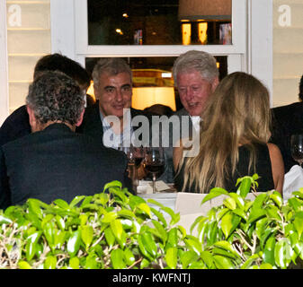 MIAMI BEACH  FL - JANUARY 21: Actress Cameron Diaz and Alex Rodriguez enjoy a romantic dinner in Miami with Former President Bill Clinton at Prime 112 Steakhouse.   On January 21, 2011 in Miami Beach, Florida   People:  Cameron Diaz Alex Rodriguez Bill Clinton Stock Photo