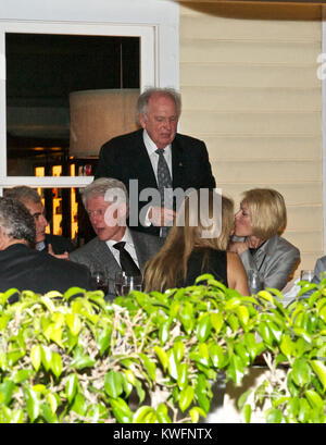 MIAMI BEACH  FL - JANUARY 21: Actress Cameron Diaz and Alex Rodriguez enjoy a romantic dinner in Miami with Former President Bill Clinton at Prime 112 Steakhouse.   On January 21, 2011 in Miami Beach, Florida   People:  Cameron Diaz Alex Rodriguez Bill Clinton Stock Photo