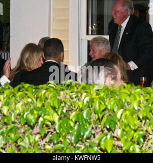 MIAMI BEACH  FL - JANUARY 21: Actress Cameron Diaz and Alex Rodriguez enjoy a romantic dinner in Miami with Former President Bill Clinton at Prime 112 Steakhouse.   On January 21, 2011 in Miami Beach, Florida   People:  Cameron Diaz Alex Rodriguez Bill Clinton Stock Photo