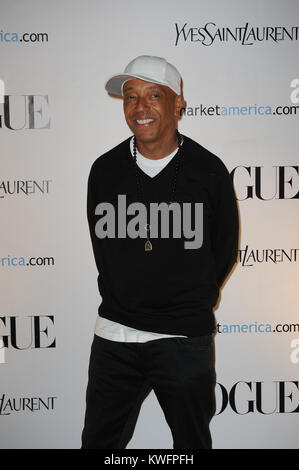 MIAMI BEACH, FL - DECEMBER 04: Russell Simmons attends Vogue Presents Evenings In Vogue on December 4, 2010 in Miami Beach, Florida  People:  Russell Simmons Stock Photo