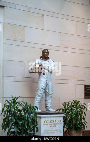 Statue of US House Representative John Leonard 'Jack' Swigert Jr. from Colorado's 6th district Stock Photo