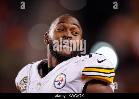 Pittsburgh Steelers inside linebacker Vince Williams (98) plays against the  Cleveland Browns during the second half of an NFL football game, Sunday,  Sept. 10, 2017, in Cleveland. (AP Photo/Ron Schwane Stock Photo - Alamy