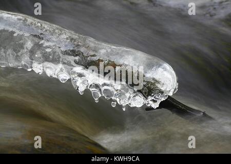 Shapes of ice on a melting river Stock Photo