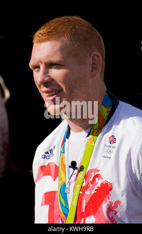 James Rodwell, member of the GB Rugby Sevens silver medal winning team at the Rio 2016 Olympics Stock Photo