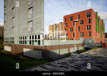 Salford University student accommodation on-site in a modern contemporary designed apartments Constantine Court Stock Photo