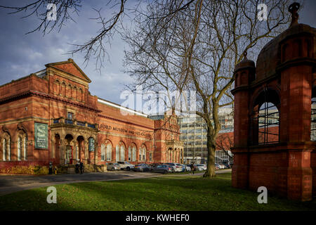 The Grade II listed Salford Museum and Art Gallery, in Peel Park, Salford, Greater Manchester on the University campus Stock Photo
