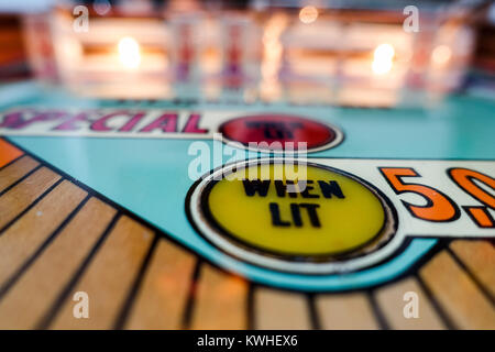 Close up of a vintage pinball. Stock Photo