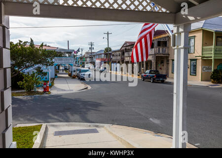 2nd Street in old Florida town of Cedar key FLorida in the  United States Stock Photo