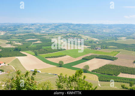 Beautiful Italian landscape. Vineyards from Langhe region,Italy agriculture. Unesco world heritage site Stock Photo