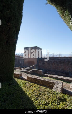 Alhambra islamic moorish palace architecture details in Granada, Andalucia, Spain Stock Photo