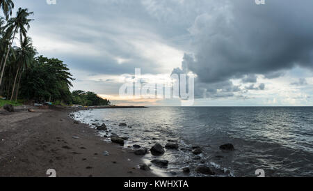 Storm rolling in over Camiguin, Philippines Stock Photo