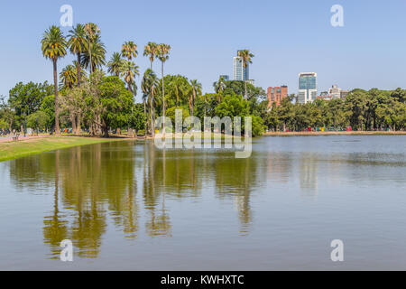 Lake in Bosques de Palermo park, Buenos Aires, Argentina Stock Photo