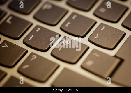 Closeup of laptop keyboard Stock Photo