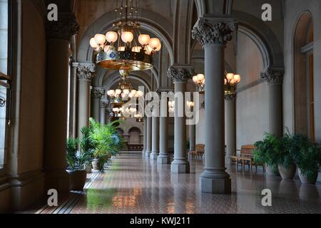 The interior of the New York State Capitol Building at the Capitol Plaza in Albany, Upstate New York Stock Photo