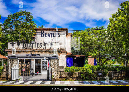 HDR - The famous live music bar 'Beatles' in Varadero Cuba for tourists and cuban peoples - Serie Cuba Reportage Stock Photo