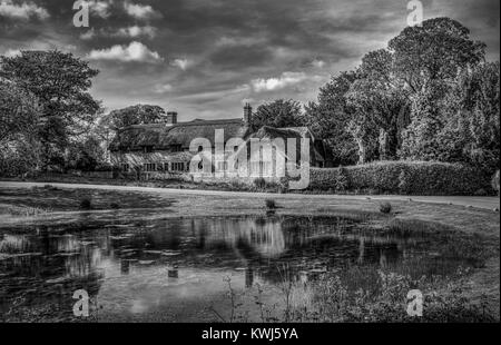 Ashmore village Pond. Ashmore is (210 m) above sea leve,l and is the highest village in Dorset, England, UK. Stock Photo