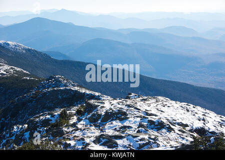 View from Mt. Mansfield, highest point in Vermont, USA, New England. Stowe, VT. Stock Photo
