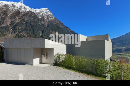 Architecture modern design, concrete house view from the road Stock Photo