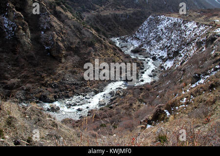 River and snow mountain near Samdo in Nepal Stock Photo - Alamy