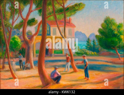 Bowlers La Ciotat 1930 William Glackens Nova Southeastern University Museum  of Art Stock Photo - Alamy