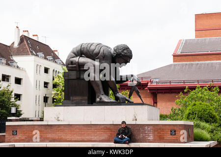 The large bronze sculpture of Newton, sometimes known as Newton after Blake, is a work of 1995 by the sculptor Eduardo Paolozzi. Stock Photo