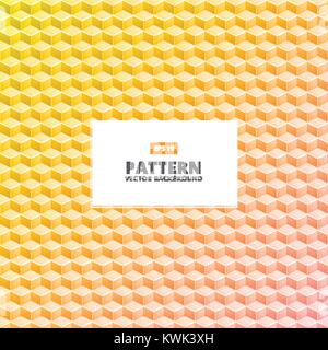 abstract yellow 3d square geometrical pattern for wallpaper, web, prints, ad, magazine, poster, leaflet, brochure, Vector Illustration Background Stock Vector