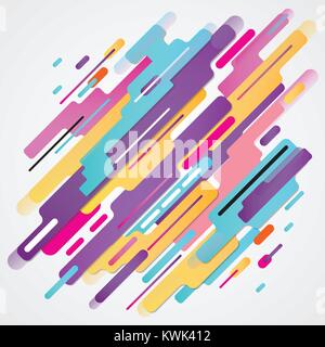 Abstraction modern style composition made of various rounded shapes in colorful. elements design, Vector illustration. Stock Vector