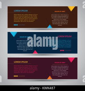 Simple Three Color Abstract Banner Stock Vector Image & Art - Alamy