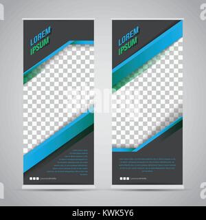 Roll Up Banner Template Mock Up Vector EPS10 Stock Vector