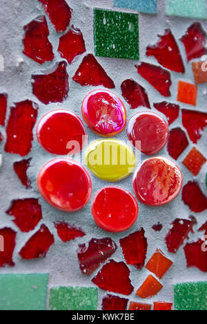 Glass tile mosaic outside the museum of glass in tacoma washington state Stock Photo