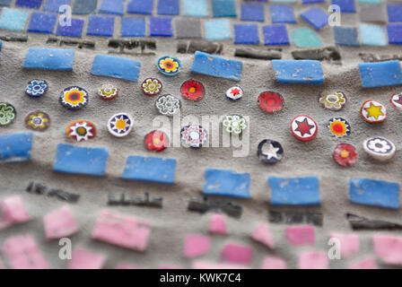 Glass tile mosaic outside the museum of glass in tacoma washington state Stock Photo