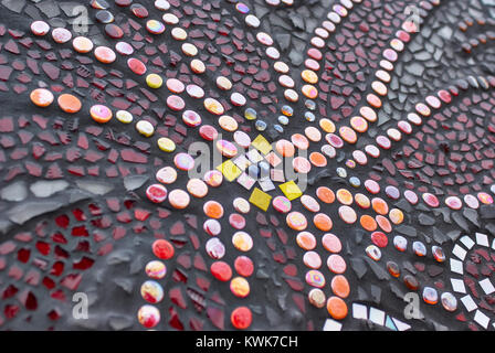 Glass tile mosaic outside the museum of glass in tacoma washington state Stock Photo