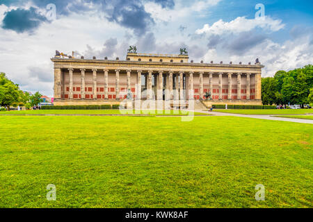 Historic Altes Museum (Old Museum) with Lustgarten public park at famous Museum Island on a beautiful sunny day in summer, central Berlin, Germany Stock Photo