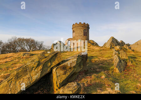 Old John in the early morning sun in Bradgate Park,Leicestershire, England. Stock Photo