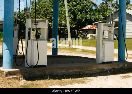 Old petrol station. Pangai. Lifuka island. Haapai islands, Tonga. Polynesia Stock Photo
