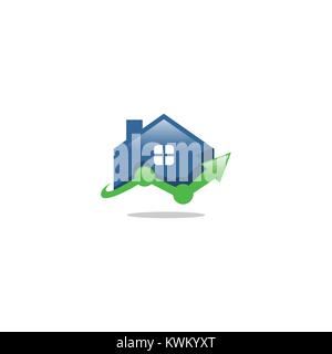 home real estate stock financial vector logo Stock Vector