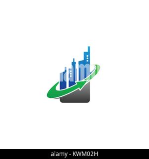 home real estate land logo Stock Vector