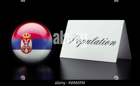 Serbia High Resolution Population Concept Stock Photo