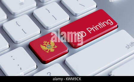 Montenegro  High Resolution 3d Printing Concept Stock Photo