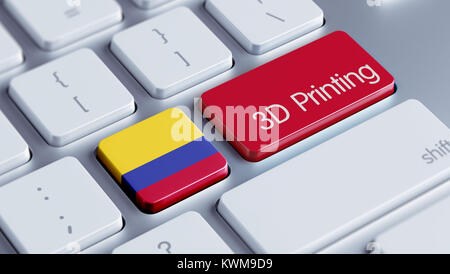 Colombia High Resolution 3d Printing Concept Stock Photo
