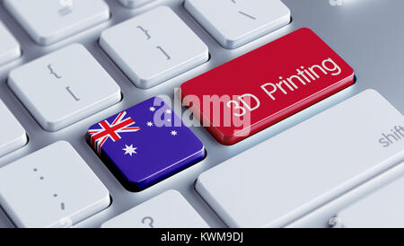 Australia High Resolution 3d Printing Concept Stock Photo