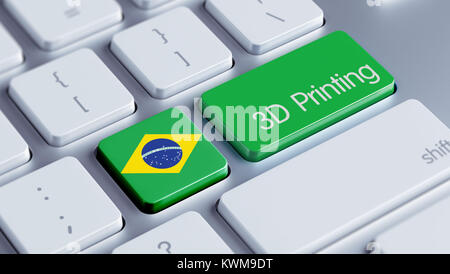 Brazil High Resolution 3d Printing Concept Stock Photo