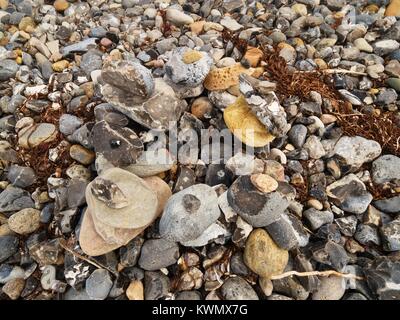 Sea stones for design. Abstract background with pebbles, detail Stock Photo